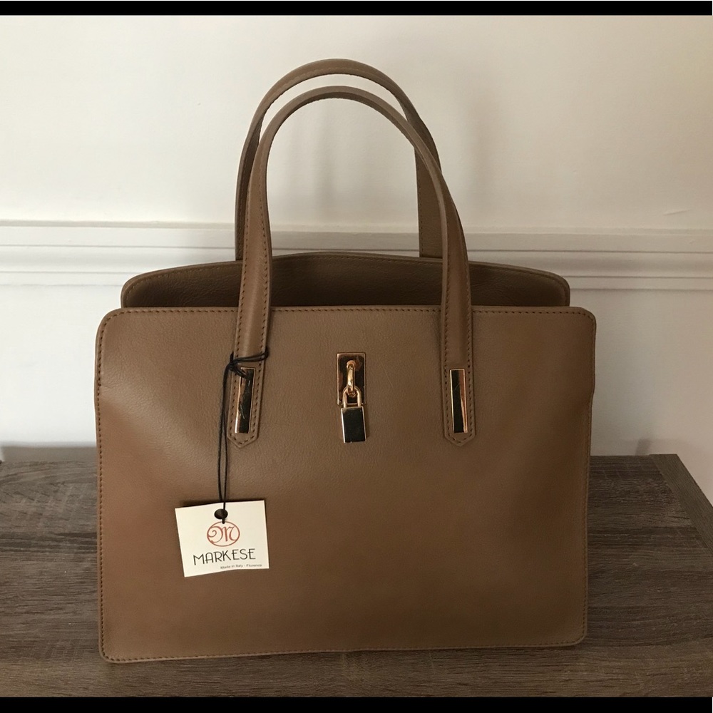 Tan Markese Italian Leather Bag